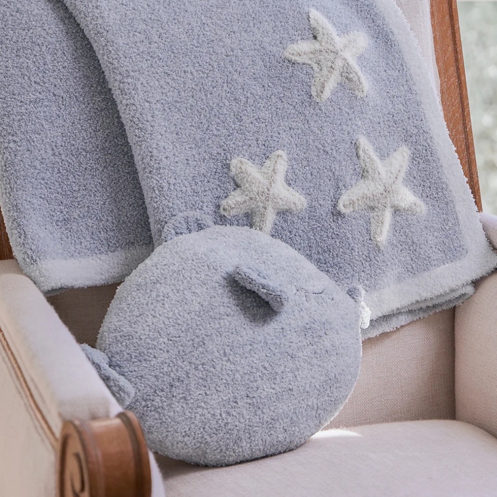 BAREFOOT DREAMS NWT Light Blue CozyChic Buddie Fish Buddy Stuffed Animal Toy